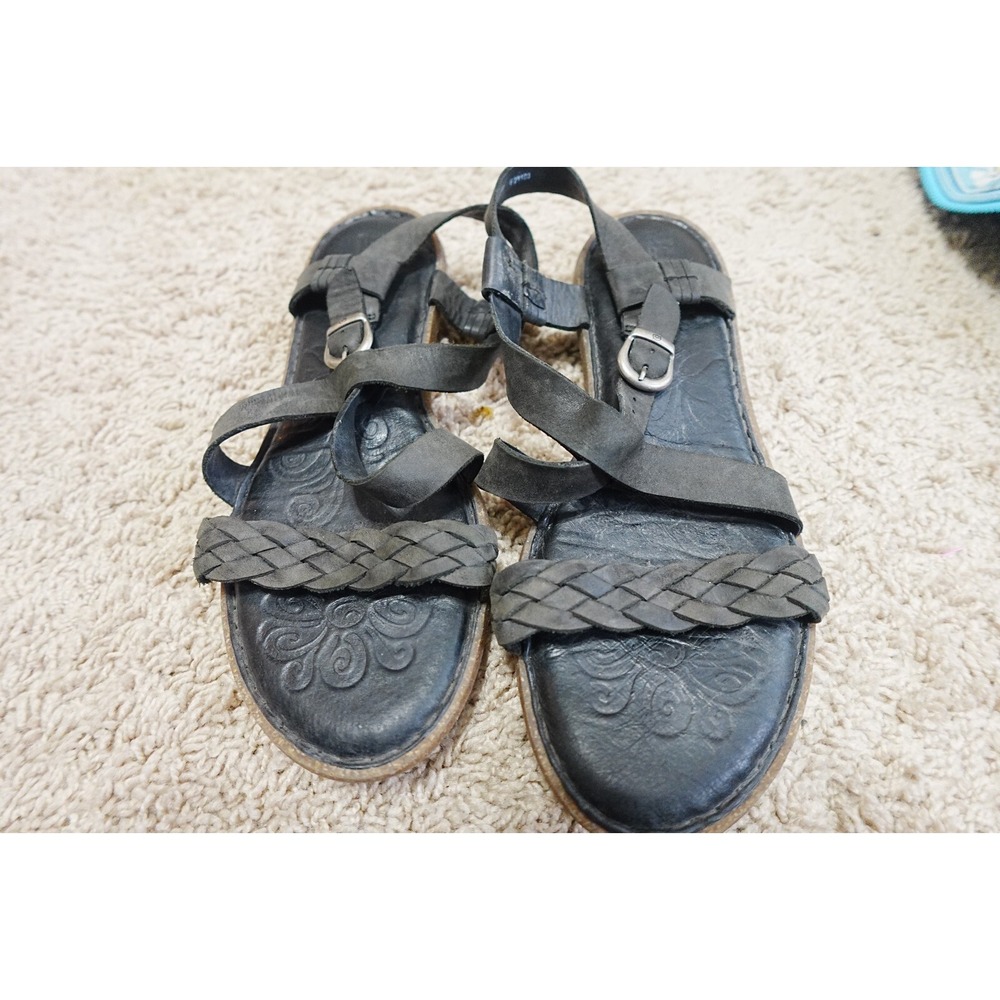 Born Women's Black‎ Braided Strappy Sandals - Size 10M *
